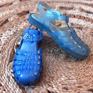 Melissa Women's Jelly Sandals- Sparkly Blue- Size 7